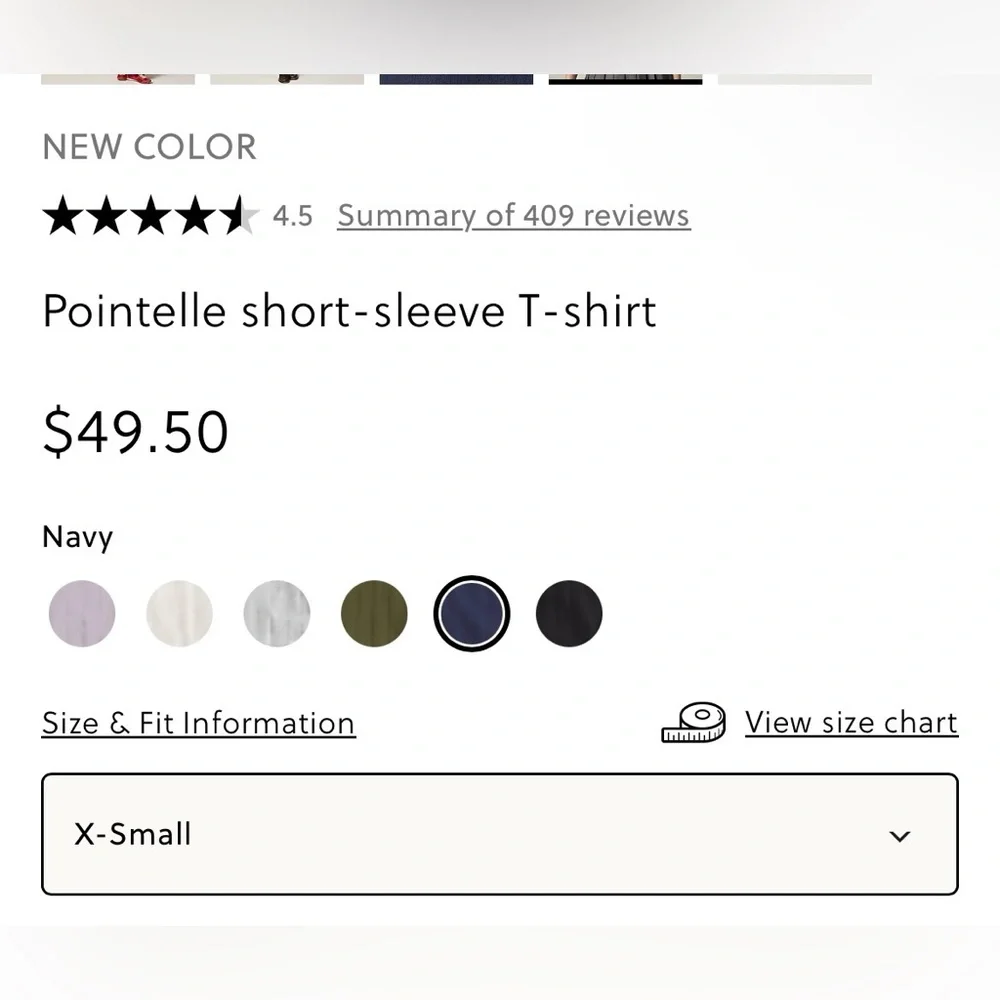 NWT J. Crew Pointelle Cotton Navy Blue Short Sleeve T Shirt XS - Picture 4 of 9